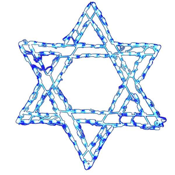 LED STAR OF DAVID #LED-SD132 *Set of 2*